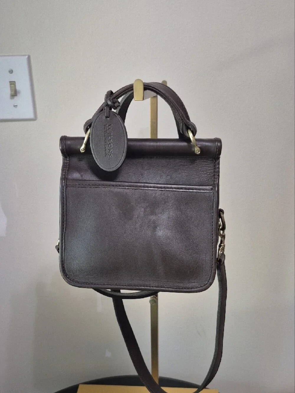 Wilsons Leather Dark Brown Top-Handle Satchel